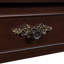 Console rétro en bois courbé, canapé demi-lune circulaire de 52 pouces avec tablette ouverte et 2 tiroirs, table d'entrée en bois massif pour le salon, couloir, cerisier -308597986