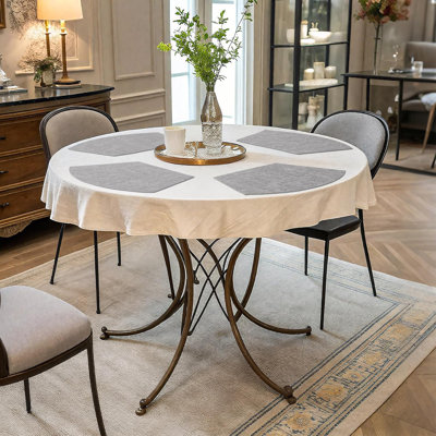 Ensemble de 6 napperons ronds en similicuir lavable