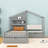 Twin House Bed With Light Strip, Built-In Charging Station, Drawers And Upholstered Sofa-985492182