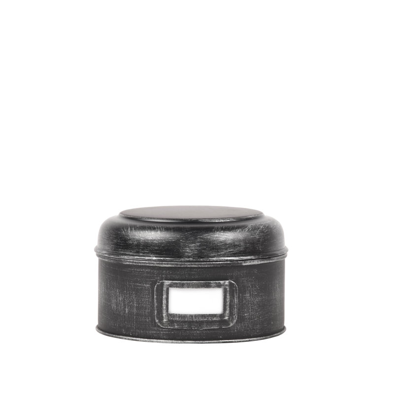 Borough Wharf Box, 13cm H x 25cm W x 25cm D, Antique Black
