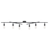 Ensemble d'éclairage sur rail pivotant double 64 lumières 64 po, têtes de rail pivotantes