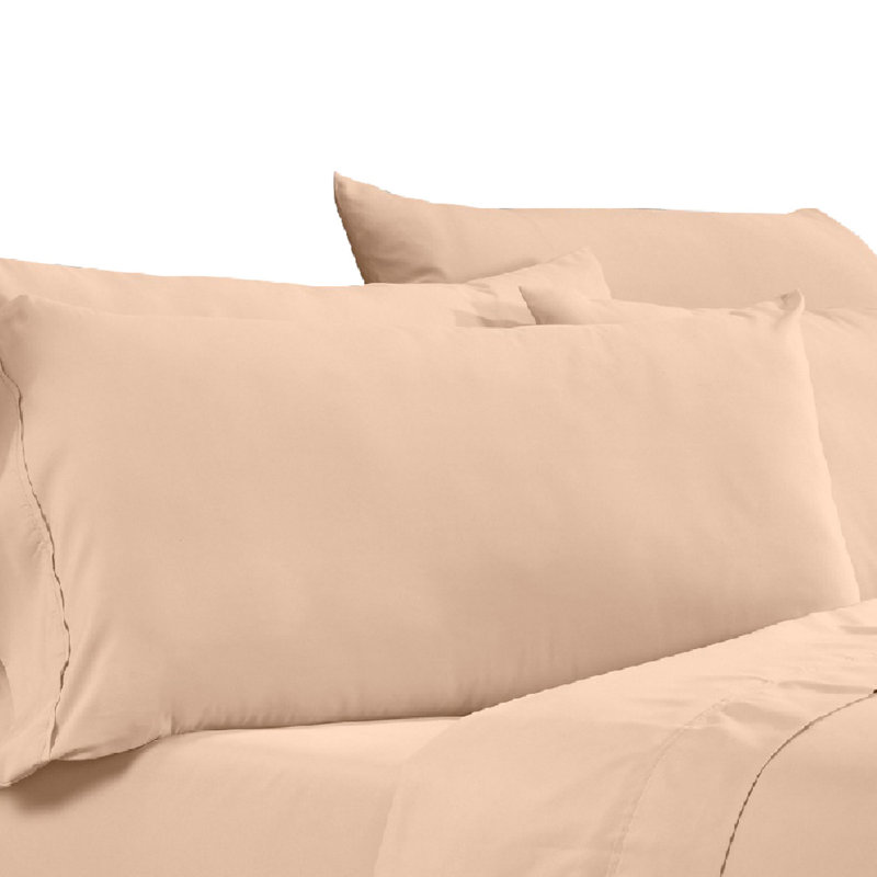  Minka Microfiber Sheet Set, California King, Sand Pink