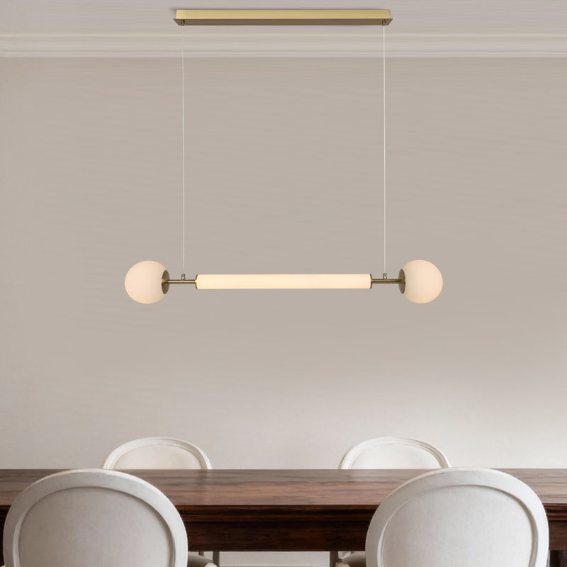 Lustre linéaire à DEL avec lumière et lumière blanche chaude