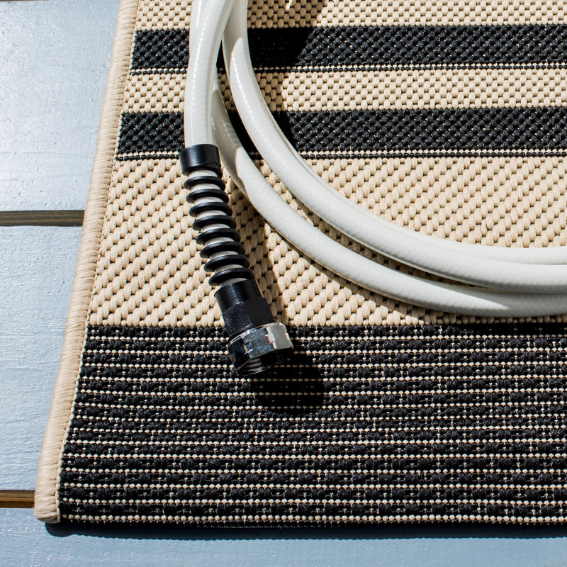 Candelo Performance Striped Indoor/Outdoor Area Rug, Runner 2'3" x 16'