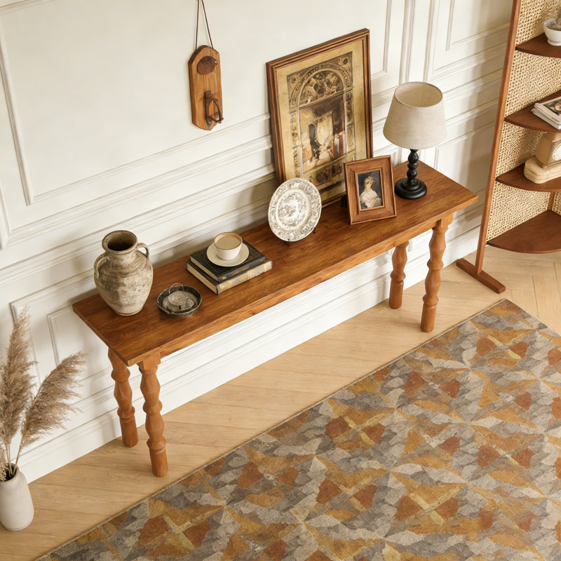 Wooden Console Table Sofa Table Behind Couch