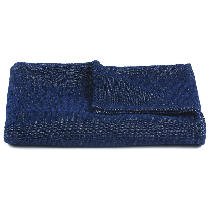 Knitted Throw Blanket, Blue
