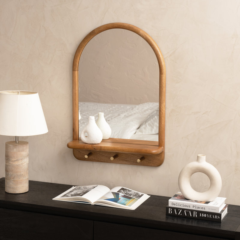 Miroir d'appoint mural Erving, Ton moyen miel