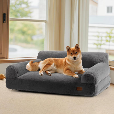 Dog Couch, Cat Couch For Indoor Cats, Calming Small Dog Couch For Medium Cats & Dogs