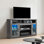 Meuble télé pour téléviseur de 65 po avec bande lumineuse Farmhouse