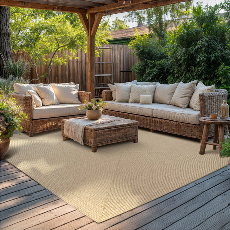  Braided Pet Friendly Rug / Washable Indoor/Outdoor Beige/Tan Rug