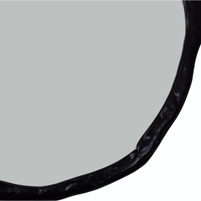 Nola Aluminum Novelty Mirror, Black, 24" x 24"