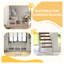 Barrière pour animaux autoportante en bois rétractable PawHut