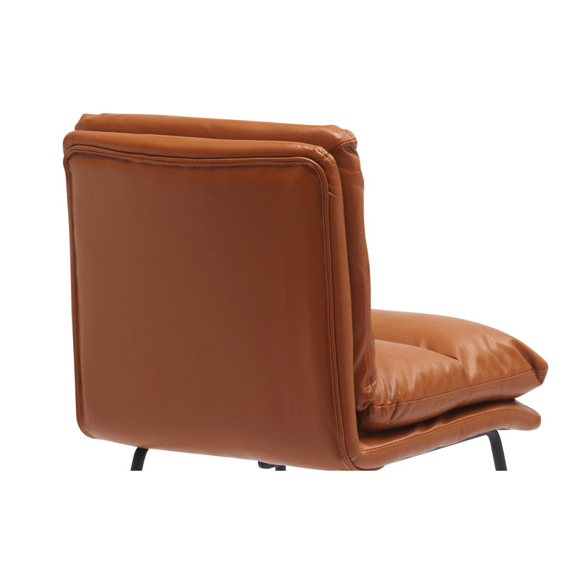 Tabouret de comptoir rembourré avec structure en métal Volana (ensemble de 2), Brun
