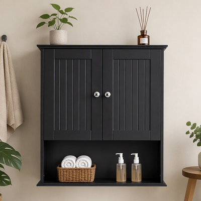 Armoire murale de salle de bain améliorée, armoire de rangement au-dessus des toilettes, armoire de rangement murale, armoires à pharmacie en bois