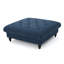 Madrid 40.5-Inch Square Tufted Ottoman in Navy Blue Fabric