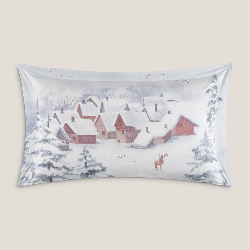 Snowy pillowcase