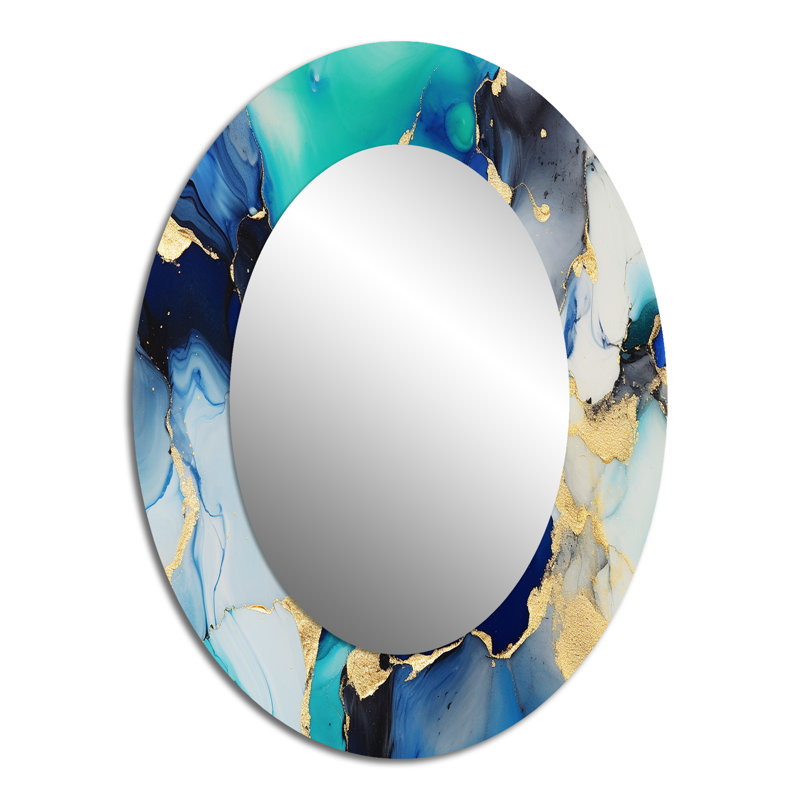Lomanto - Miroir abstrait en métal, 40 po x 30 po