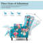 Ameiah 74 cm W Upholstered Wing Back Manual Push Back Recliner with Naihead Trims-536697363