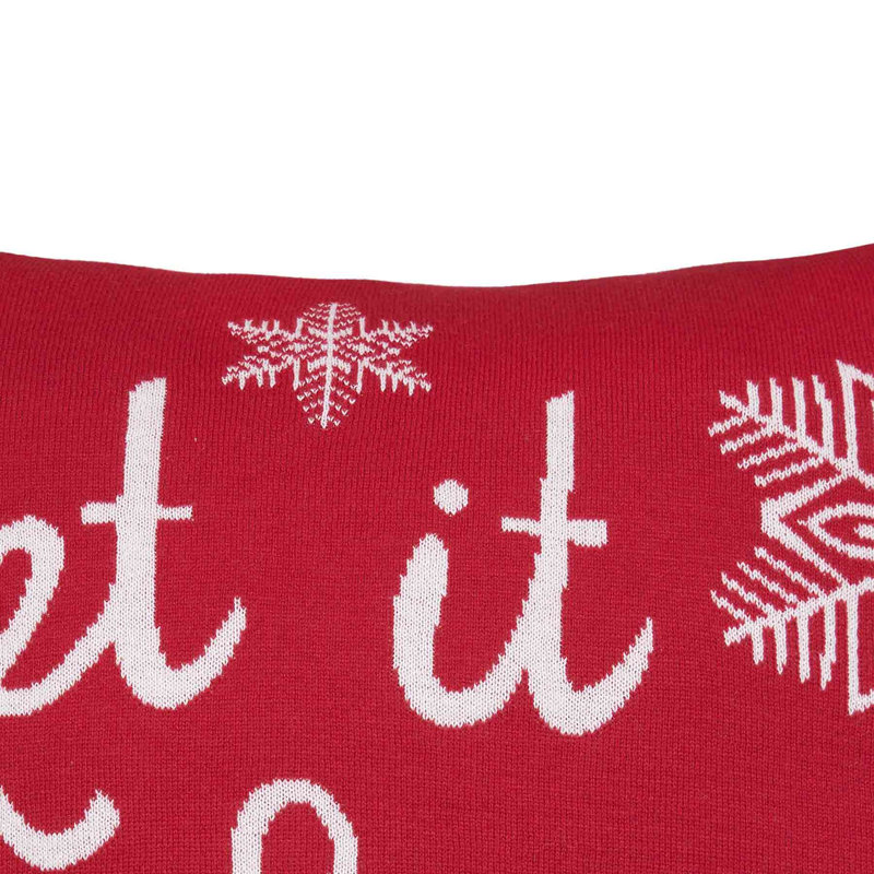 Let it Snow In Red Pillow