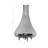 Glass Vase with Aluminum Base and Modern Sculptural Design