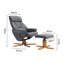 Faux Leather Manual Swivel Recliner with Ottoman-93675864