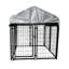Ensemble extensible pour chenil et parc pour chien avec toit et housse de pluie - 5 x 5 x 3 pieds - Noir-51061285