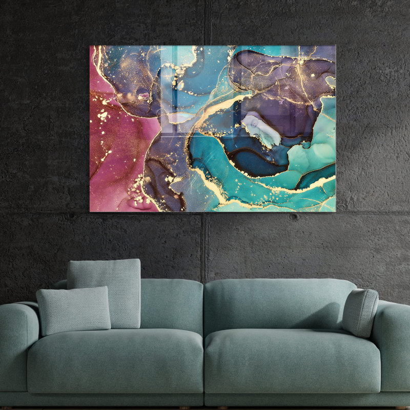 Stunning Tempered Glass Wall Art Painting, 27.6 x 39.4 inches | 100% Tempered Glass, Thickness: 0.16 inches | Elegant Home Decor for Living Room or Office, Durable & Easy to Clean, Perfect Gift Idea