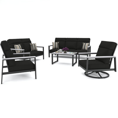Ensemble de conversation pour 7 personnes avec coussins Sunbrella Syren
