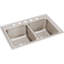 Évier de cuisine à double cuve à montage sur plan L 33 po x l 22 po Lustertone-9253782