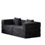 Canapé-lit modulaire en velours côtelé de 72,4 po avec mousse haute densité - noir-1545817357