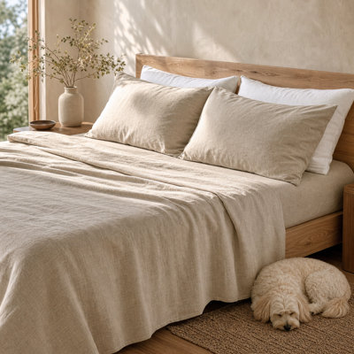 Ensemble de draps 100% lin français 4 pièces
