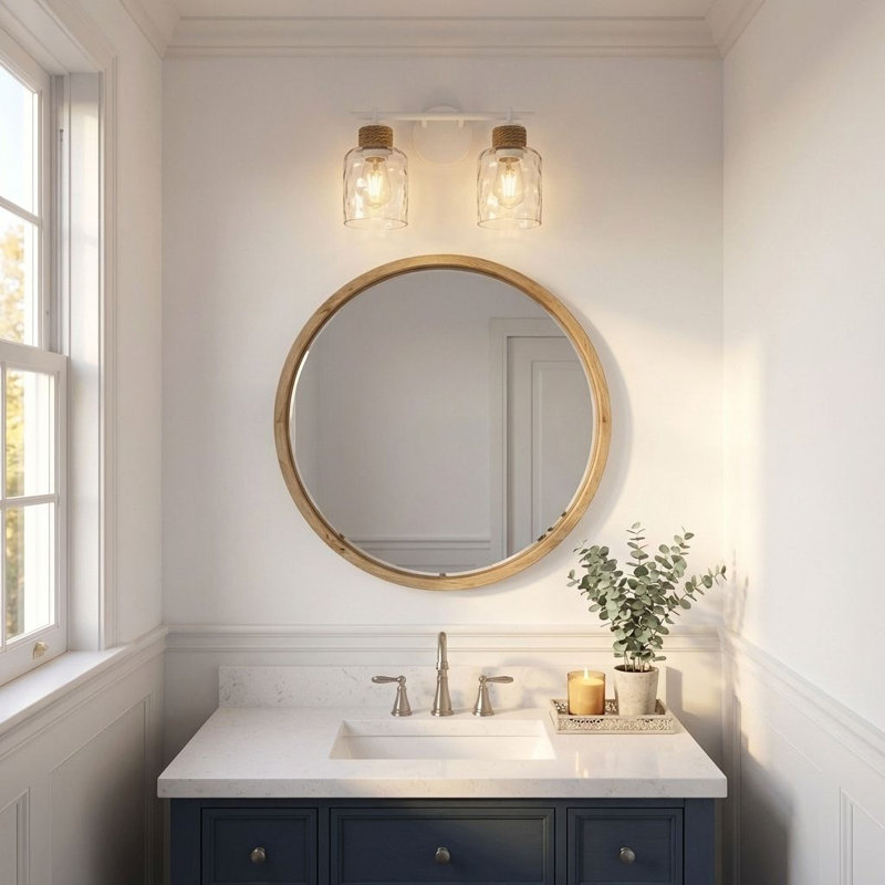 Baltic 2-Light Matte White Bath Light