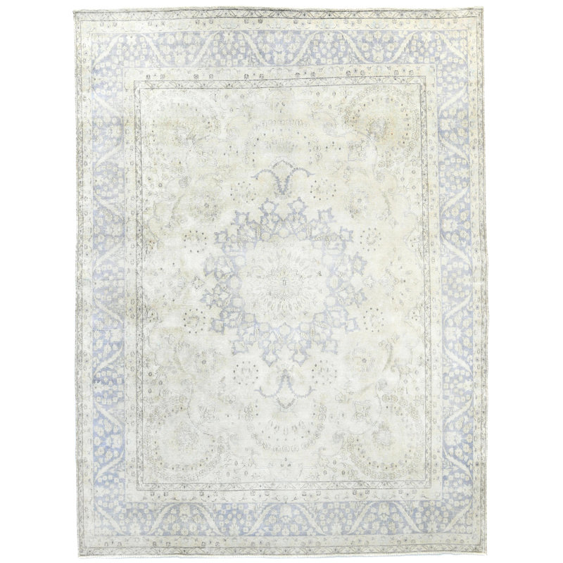 Tapis oriental crème unique 10X13 One-of-a-Kind