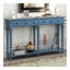 Table d'entrée avec 4 tiroirs, console rétro avec tablette ouverte pour les entrées, les salons et les couloirs (bleu marine)-1530890694