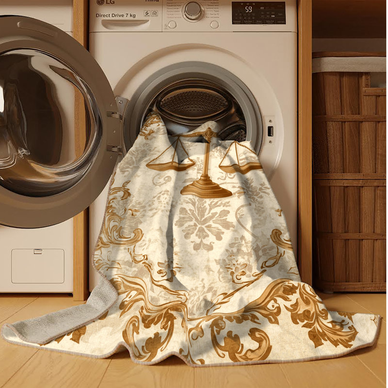 Machine Washable Palvinder Classic Damask Rug in Beige – Beige Binding, 4 x 6