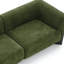 Canapé 2 places rembourré en chenille vert avec accoudoirs courbés et pieds en bois massif (ensemble de 2)-820982154