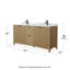 Palmilla 72" Freestanding Double Bathroom Vanity with Marble Top-323418748-323418749