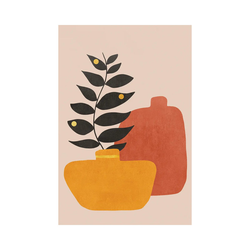 Plant In A Pot I by Viviana Gonzalez - Wrapped Canvas Painting, 101.6cm H x 66.04cm W