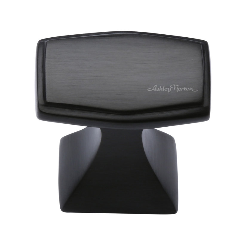 Deco 1 1/4" Length Rectangle Knob, Dark Oil Rubbed