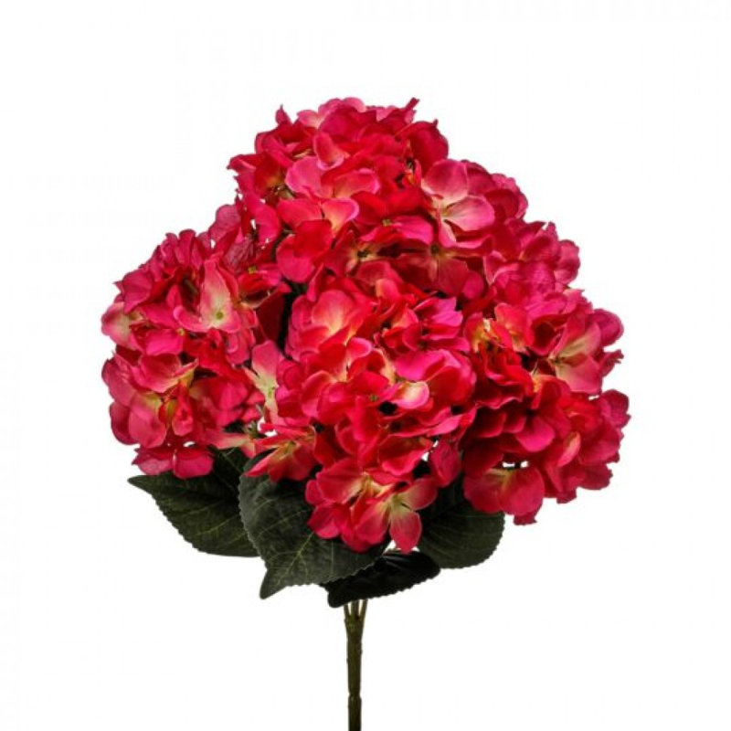 Hortensia, fleurs artificielles, Fuchsia