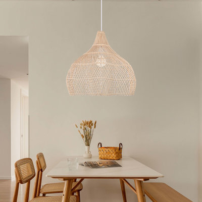 Luminaire suspendu beige à 1 lumière Aquera