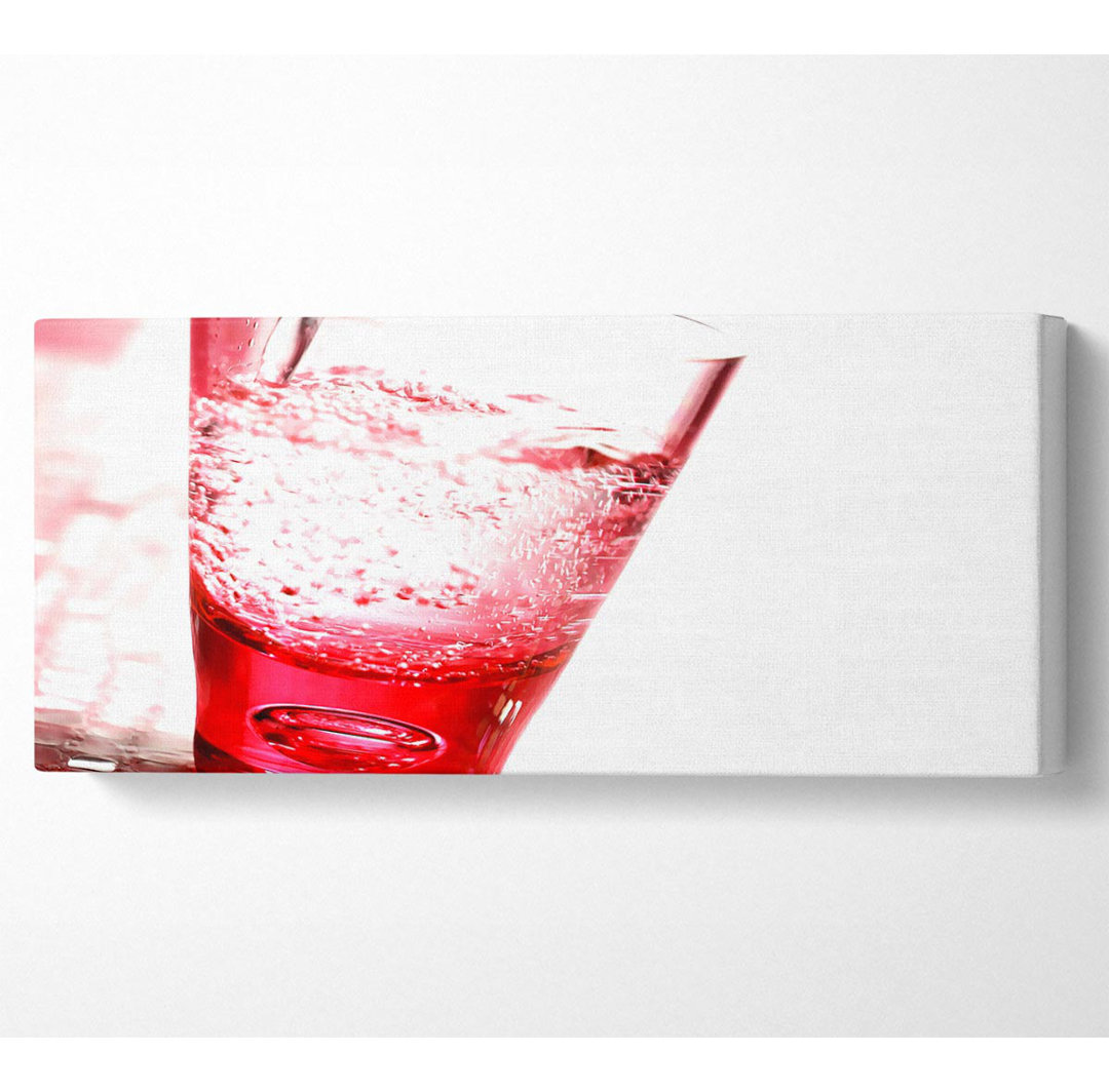 Rosa Glas Wasser Panoramaleinwand