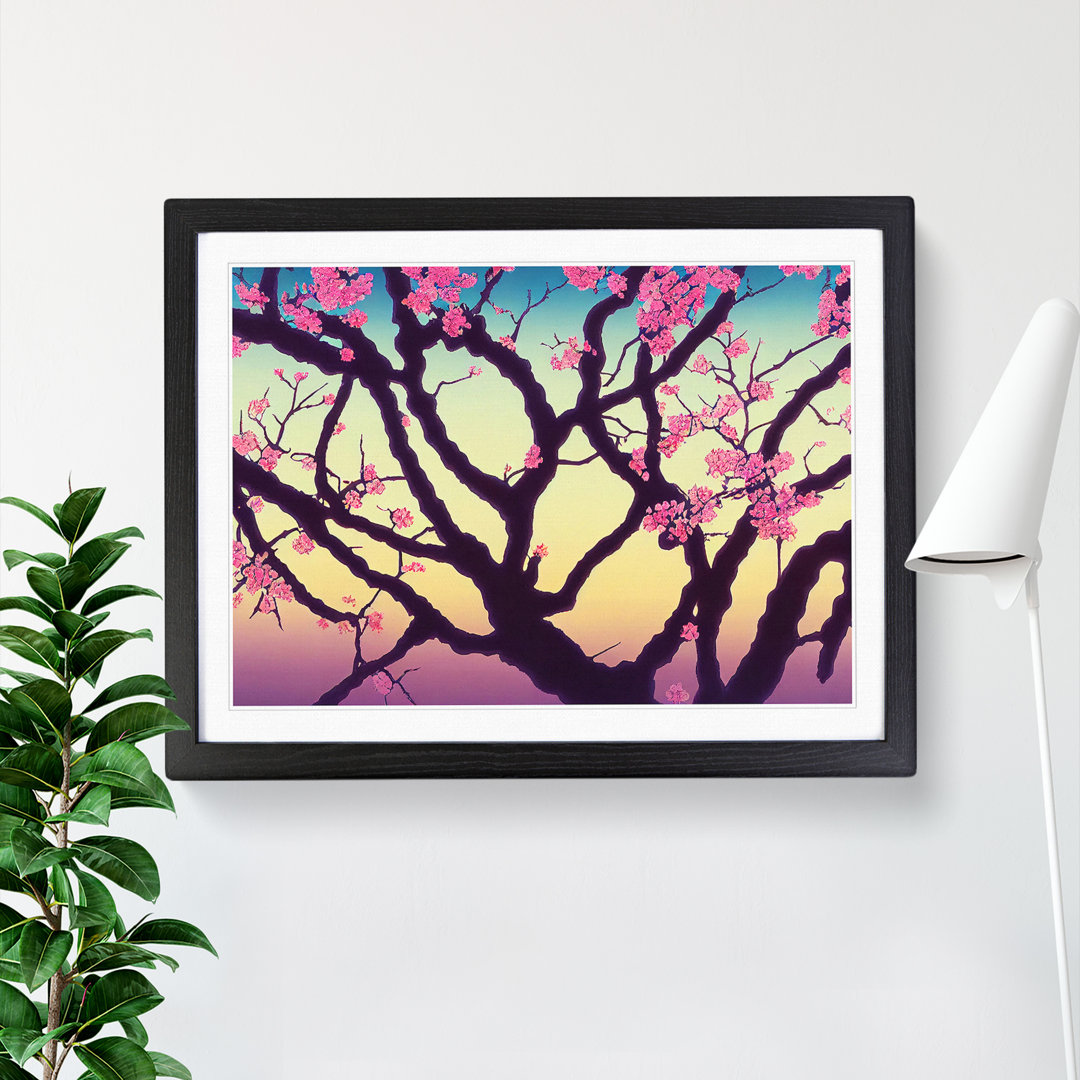 Charming Cherry Blossom Tree Flowers - Framed Print