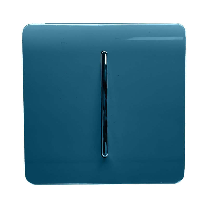 Trendi Switch 1 Gang Intermediate Rocker Light Switch, Midnight Blue