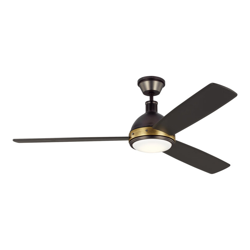 Hicks 60'' Ceiling Fan with LED Lights, Deep Bronze