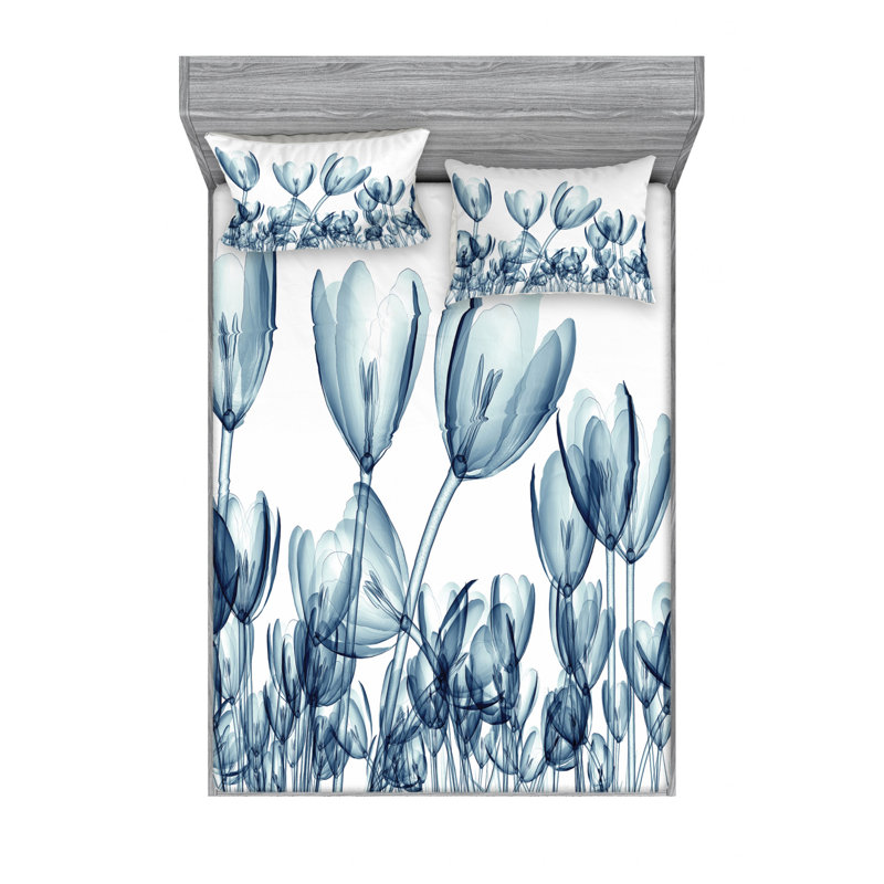 Microfiber Sheet Set, Queen Sheet Set with Fitted Sheet