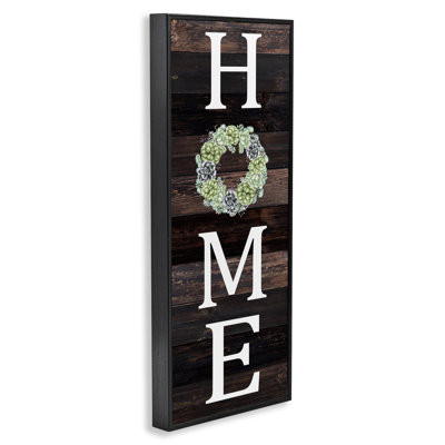 «Welcome Home with Succulent Wreath», estampe numérique par Kim Allen
