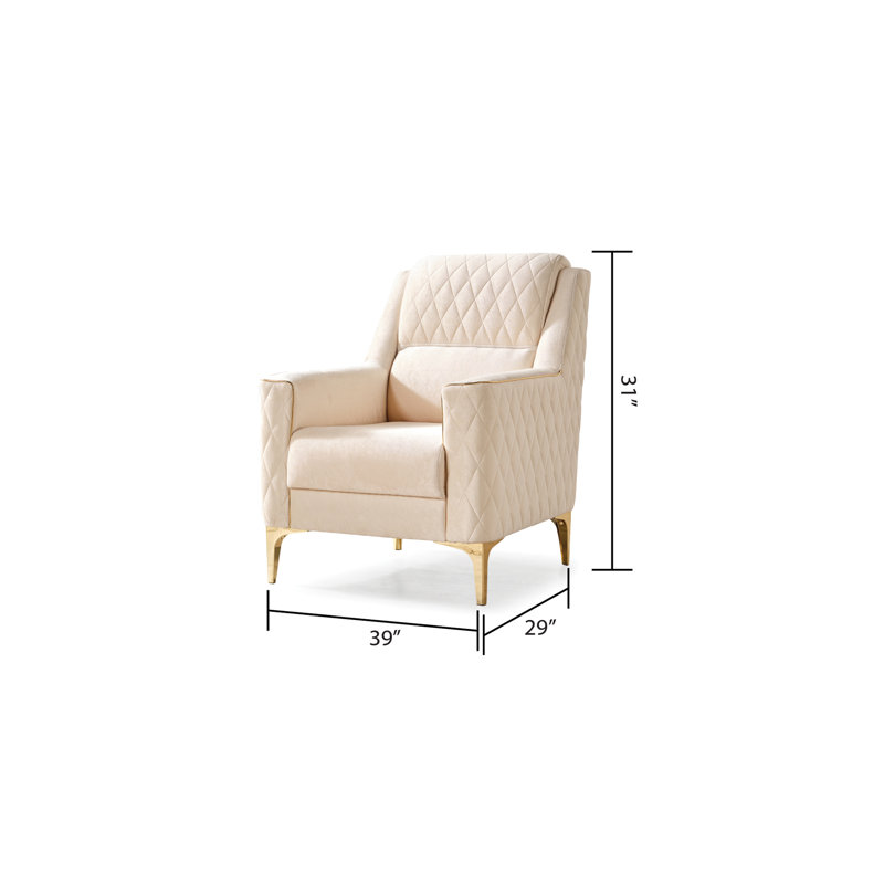 Chaise de style moderne, Similicuir ivoire