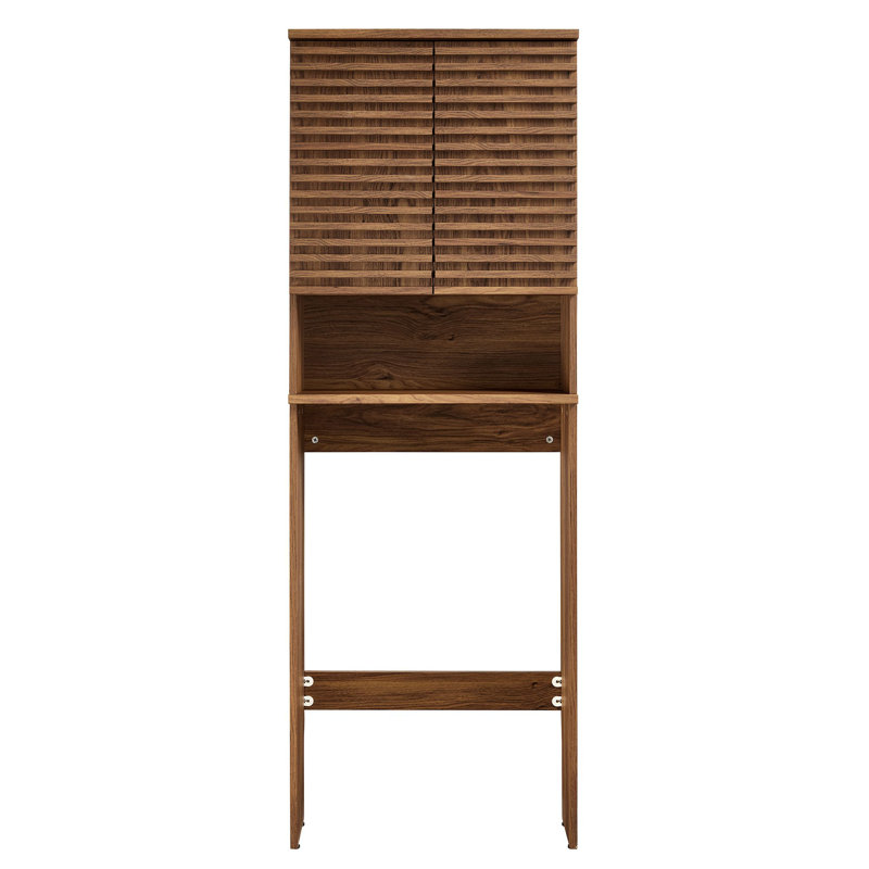 Render Over The Toilet Bathroom Storage Cabinet, Walnut
