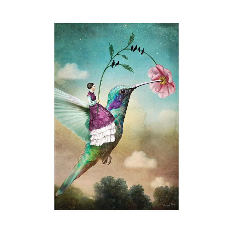 «Of Wands» par Catrin Welz-Stein - impression d'art graphique, Pas de tapis, H 26 po x l 18 po x 1,5 po, Toile tendue